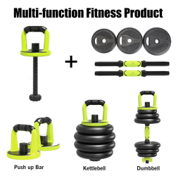 40 KG Justerbar h�ndv�gte / Kettlebell og v�gt-curlstang - ALL IN ONE SET