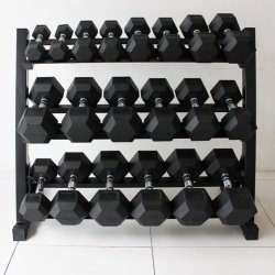 Gulvstativ til Rubber-Coated Fitness H�ndv�gte